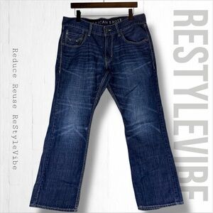 AMERICAN EAGLE Men’s Size 34x30 Denim Jeans Low Rise Boot Fit Style Bootcut